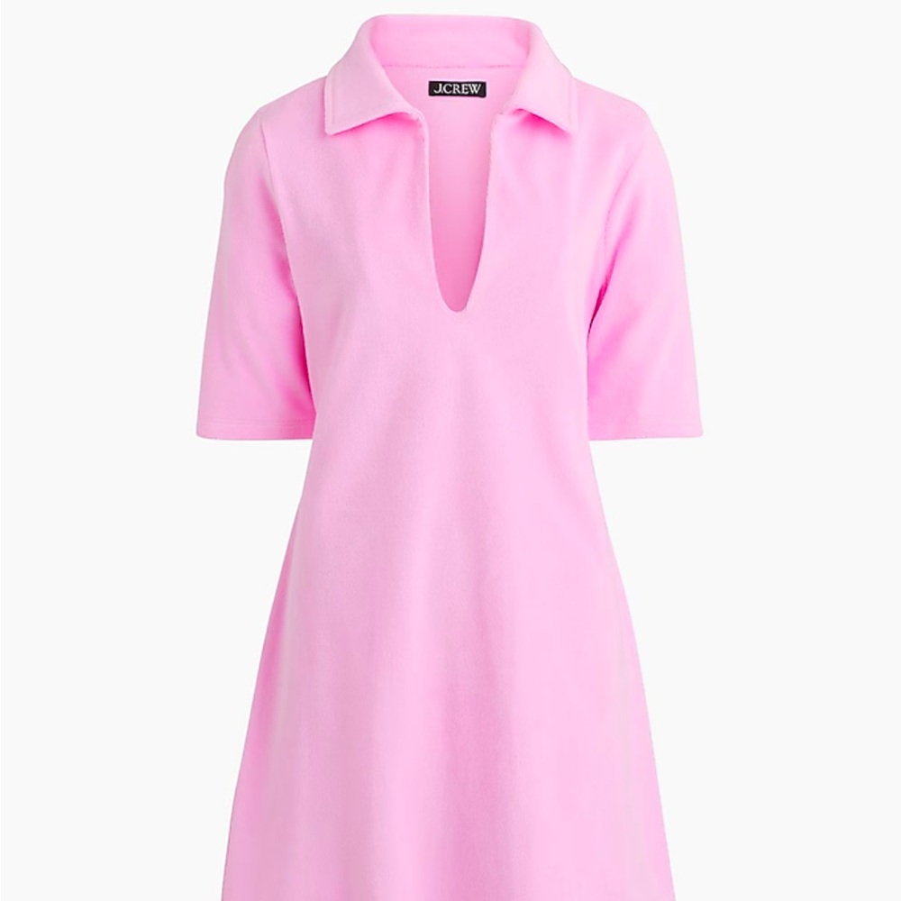 J crew terrycloth dress XXS resort pink 0 2 $80 sold out